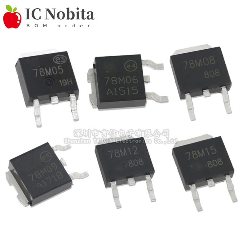 10PCS 78M05 78M06 78M08 78M09 78M12 78M15 LM317 TO252 L78M05CDT Three-terminal Voltage Regulator Triode L78M06CDT LM317M TO-252