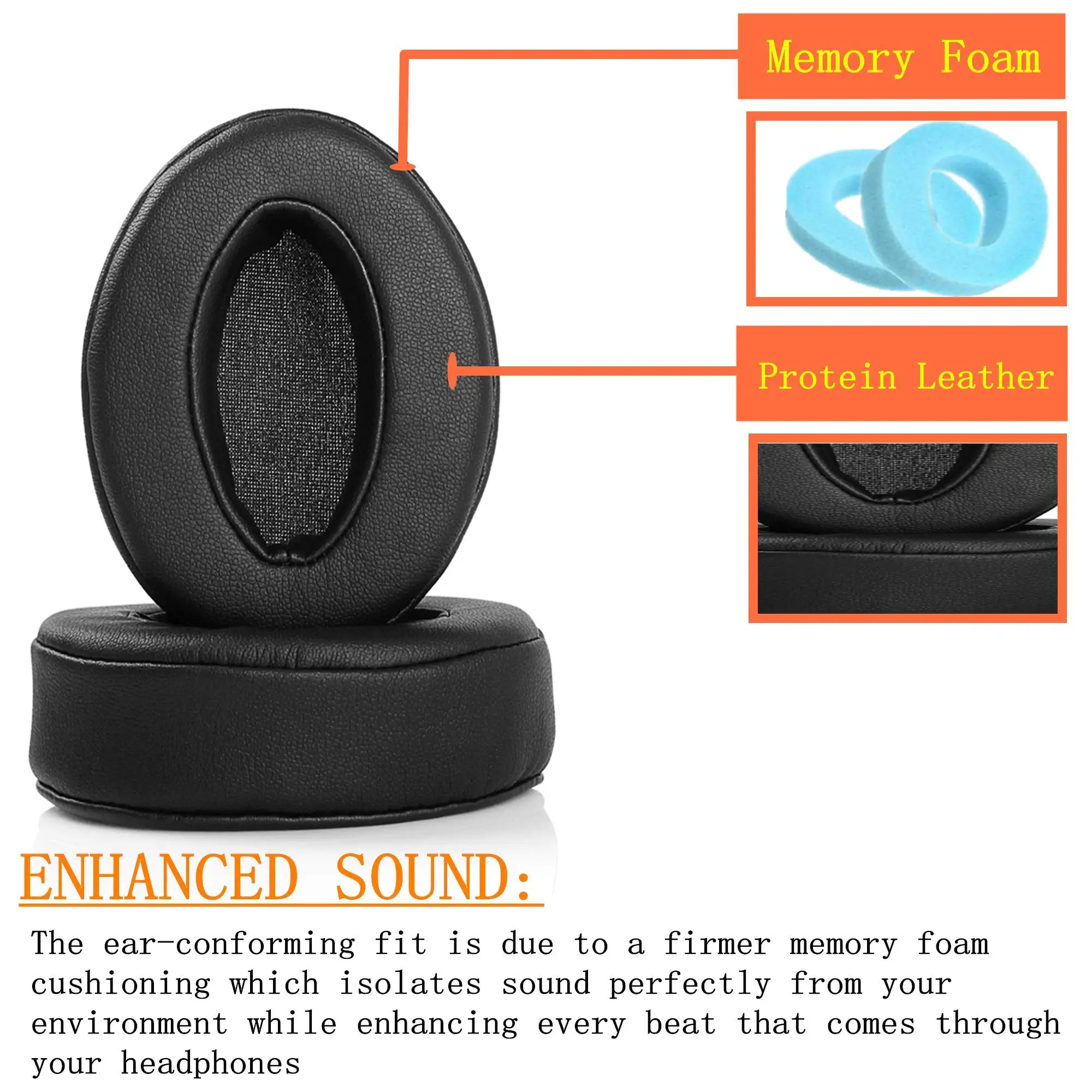 HD4.50BT Ear Pads Cushion,Replacement Memory Foam Earpads for Sennheiser HD 4.50BT, HD 4.50BTNC, HD 4.40BT Headphones