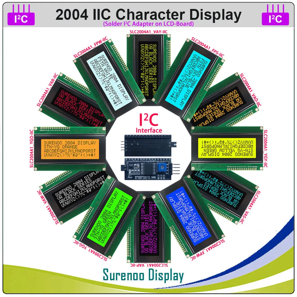 Seryjny IIC I2C TWI 2004 204 20*4 angielski i japoński znak moduł LCD ekran panelu wyświetlacza dla Arduino