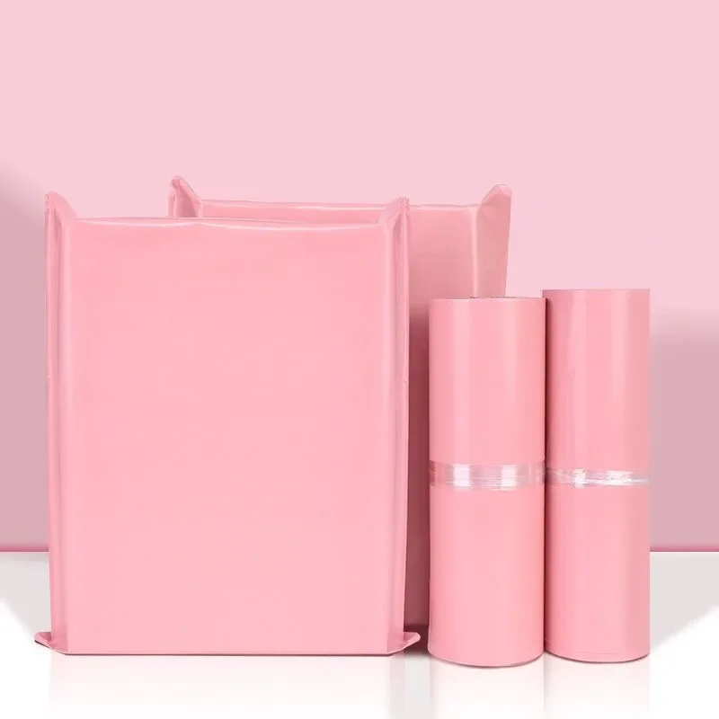 50 قطعة الوردي اكسبرس البريد الحقيبة الملابس مبهمة ساعي الطرود حقيبة المغلف أكياس التخزين اللوجستية