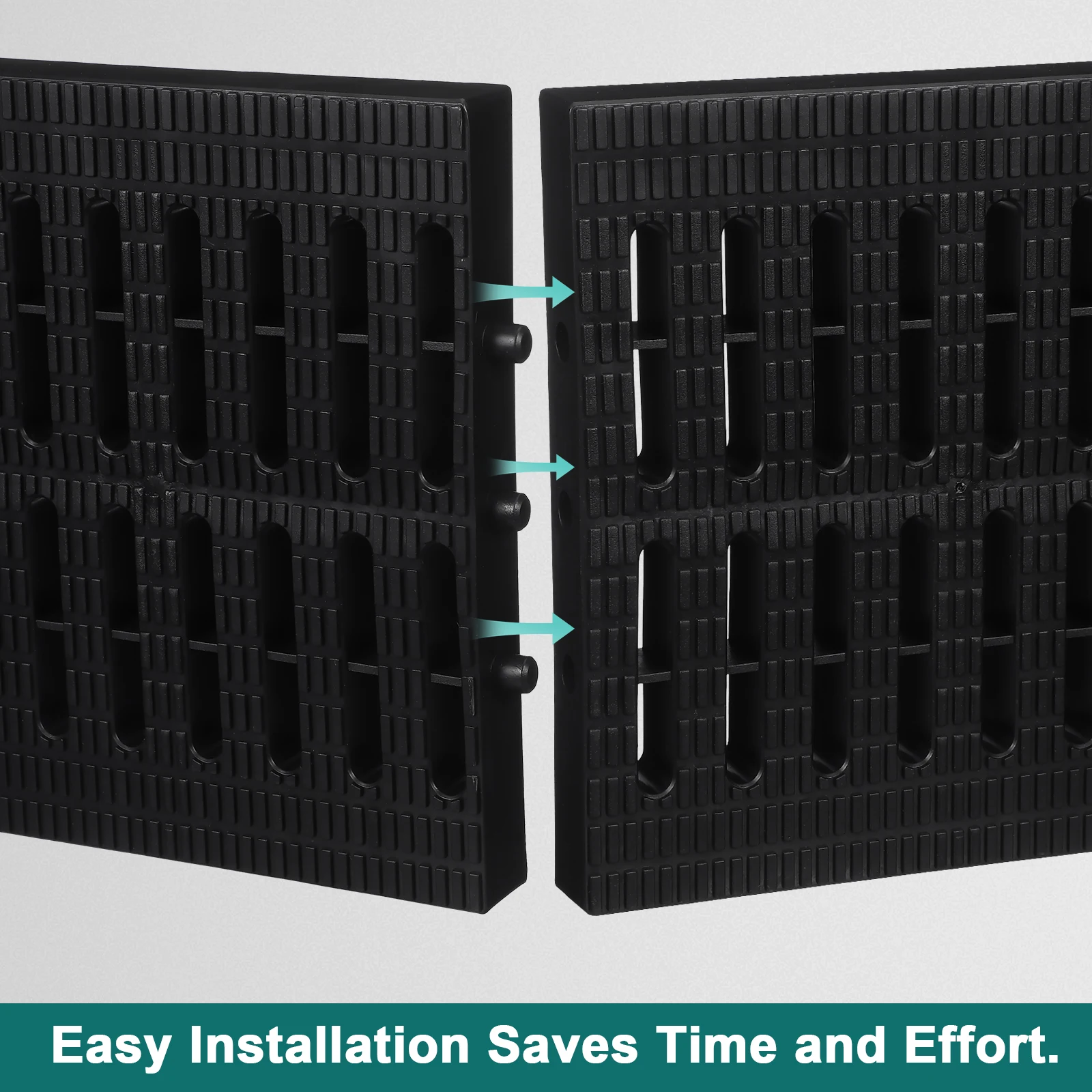 Abflussabdeckung für den Außenbereich, Kunststoff-Abflussrost, robuste Hohlstruktur, für Küche, Garage, Keller, Entwässerungsrost, Entwässerungsgitter