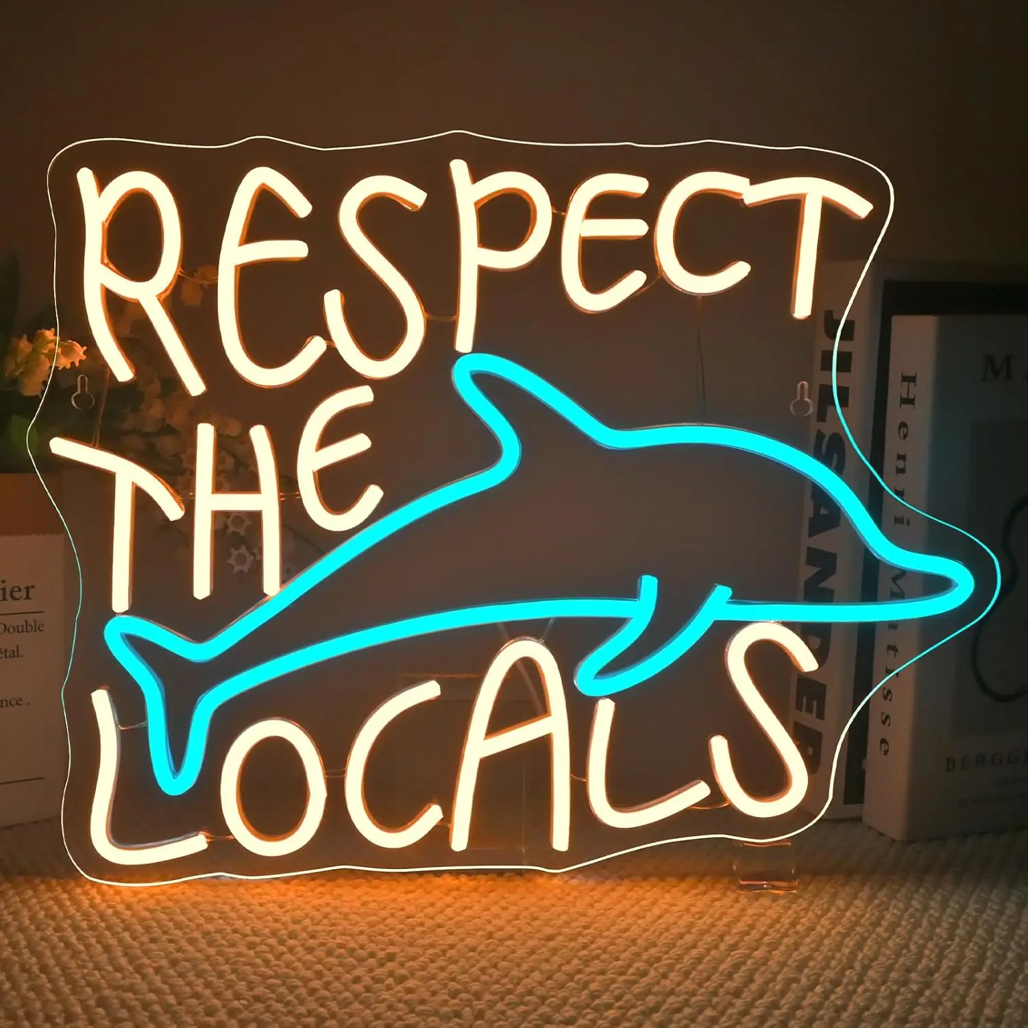 地元の人々を尊重するネオンサイン、ライトアップサイン、壁飾り、バー用、小さなアクリルアートデコレーション、ショップ、ホテル、リビングルーム用