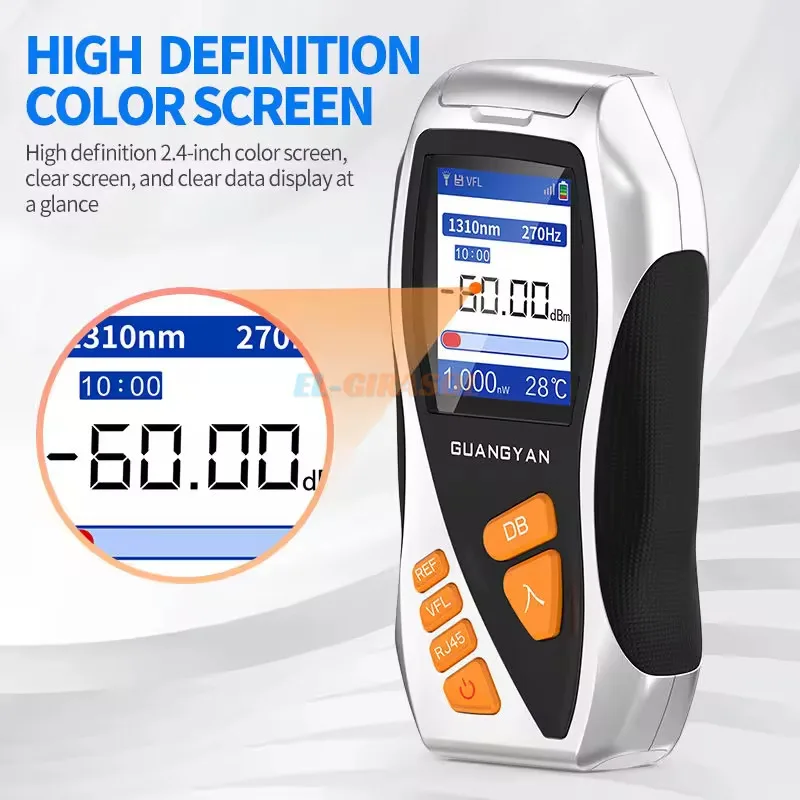 Y9 Optical Power Meter Measurement Optic Visual Fault Finder Fiber Tester Rj45 Cable Dry Battery OPM -70~+6Dbm +VF 5KM FTTH