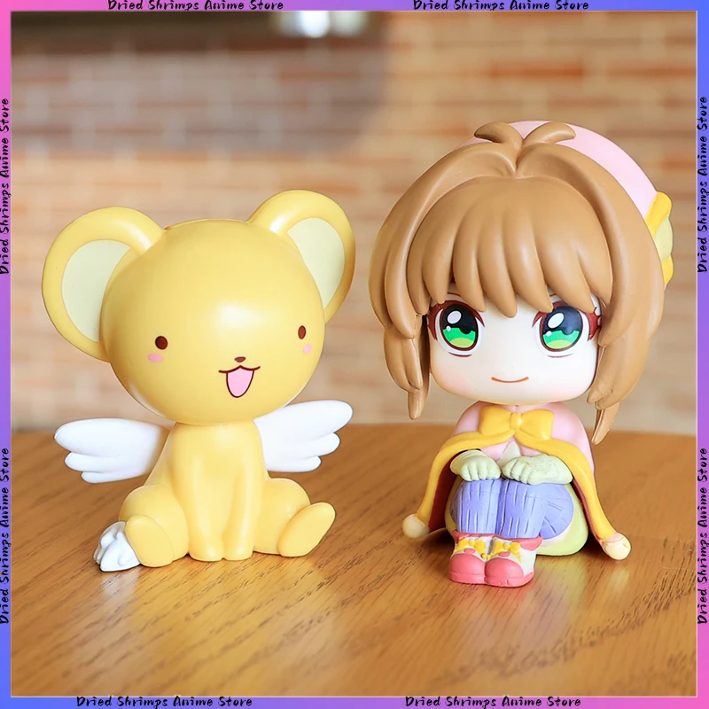 

Cardcaptor Sakura Big Head Series Kerberos Sitting Cute Pvc Box Set Anime Girl Figurines Exquisite Desktop Decoration Girl Gifts