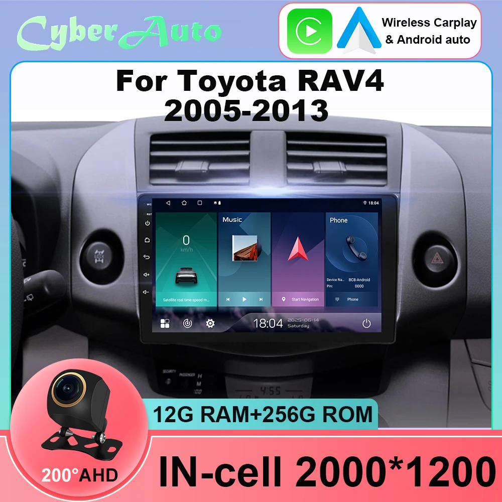 android-15-per-toyota-rav4-3-xa30-2005-2013-carplay-lettore-multimediale-auto-radio-stereo-navigazione-gps-dsp-ips-no-2din-dvd-5g-﻿