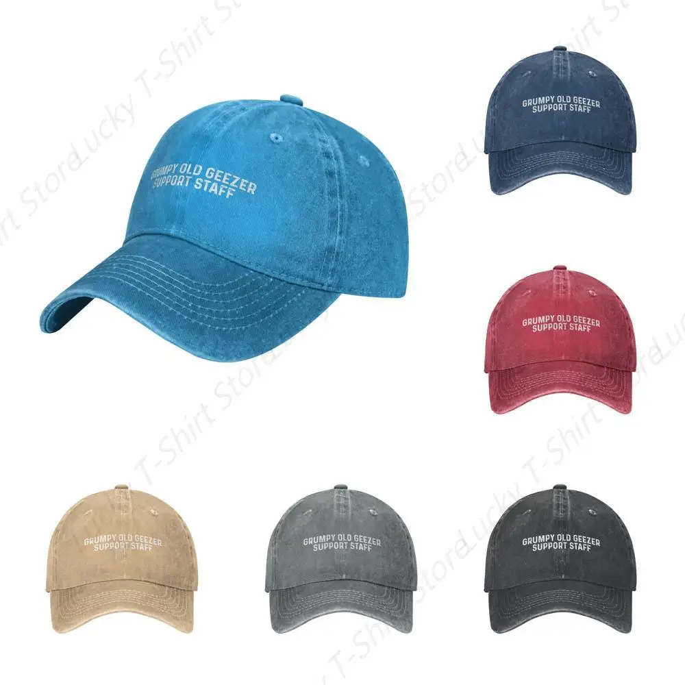 Grumpy Old Geezer Support Staff Baseball Cap for Women Men Trucker Hat Unisex Graphic Ball Dad Hats Casual Outdoor Cowboy Caps