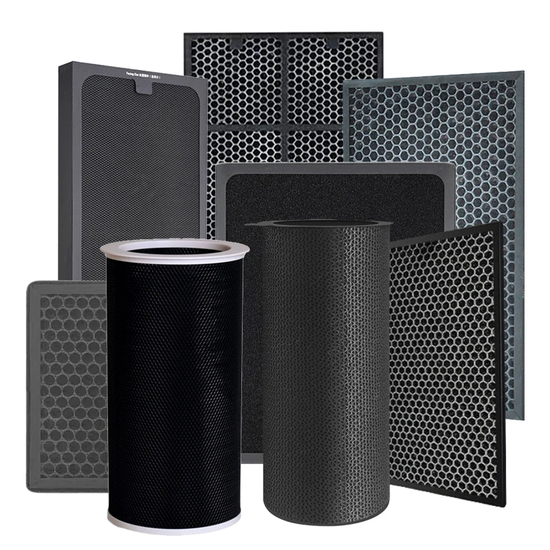 High Efficiency Custom Size Round Rectangular Activated Active Carbon air Filters Smell Smoking