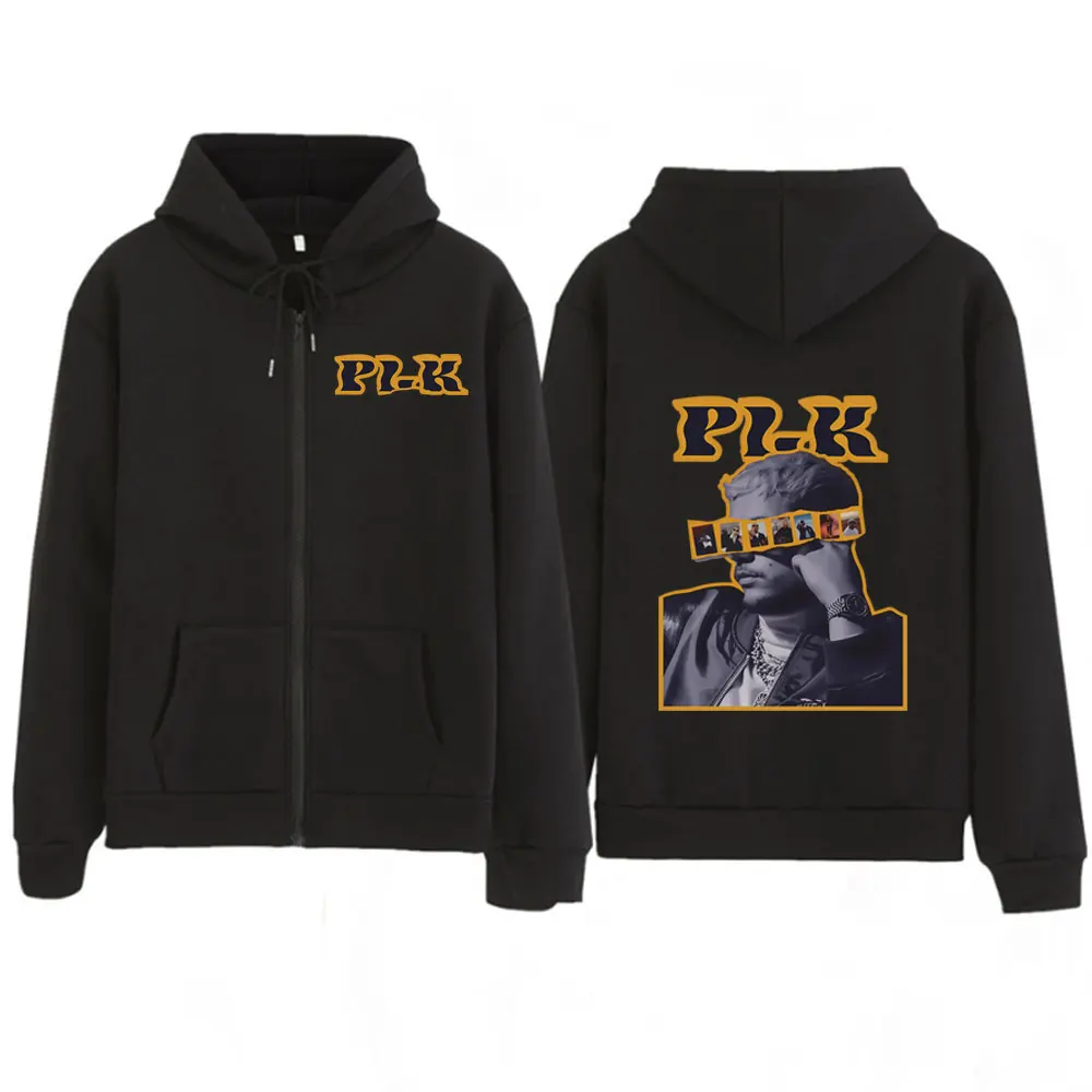 

Толстовки на молнии с рисунком рэпера Plk, мужская и женская одежда, модные толстовки на молнии в стиле хип-хоп большого размера, флисовые куртки для пар, пальто