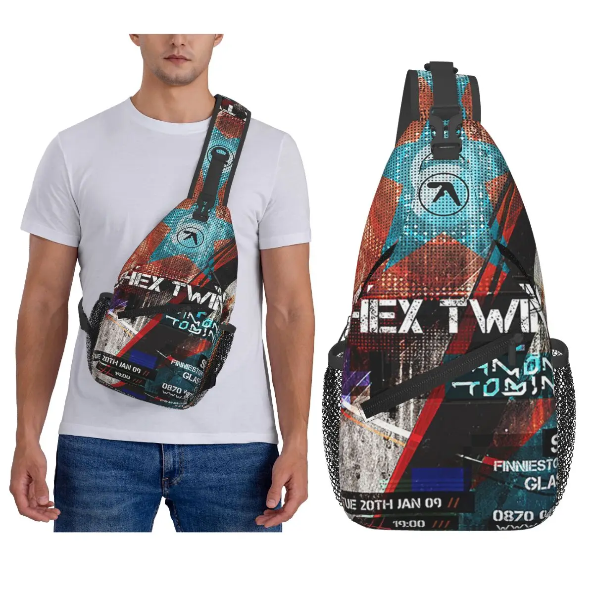 

Крутая нагрудная сумка Aphex Twin, мужской рюкзак через плечо, нагрудная сумка, дорожный походный рюкзак, сумка на плечо