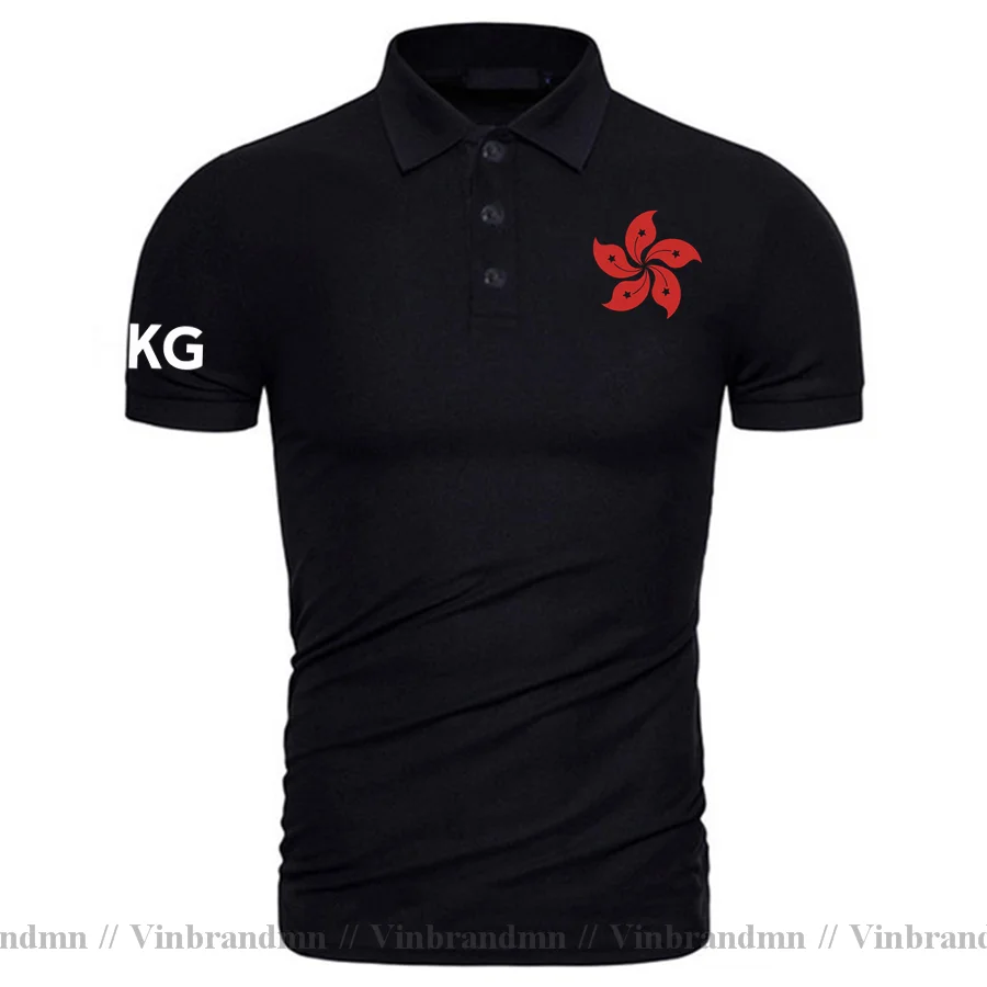 Hong Kong HongKong HKG HK Hong Kongese polo shirts men short sleeve white brands printed for country 2022 cotton nation team new