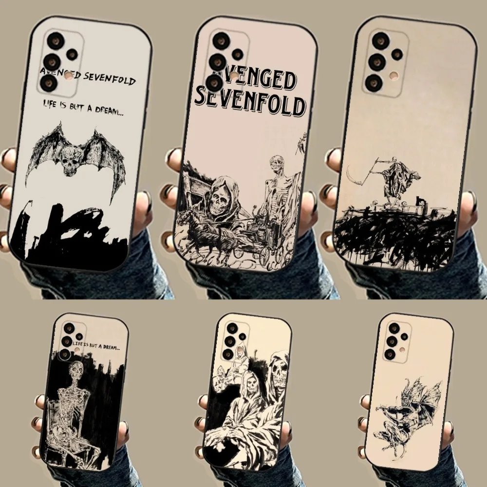 A-Avenged Sevenfold Phone Case For Samsung S24,23,23,22,30,21,10,9,Note20 Ultra,Lite,Ultra,5G,Plus,FE,Black Soft Case