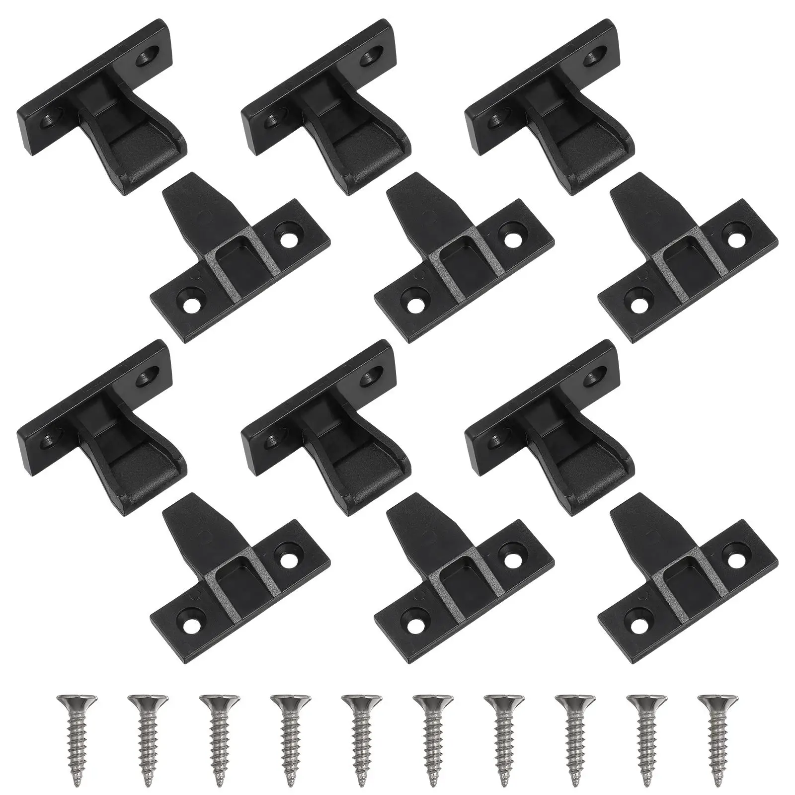 10pcs Quick Fitting Furniture Panel Install Connector Clips Hardware Black Office Roman Columns Corner Buckle