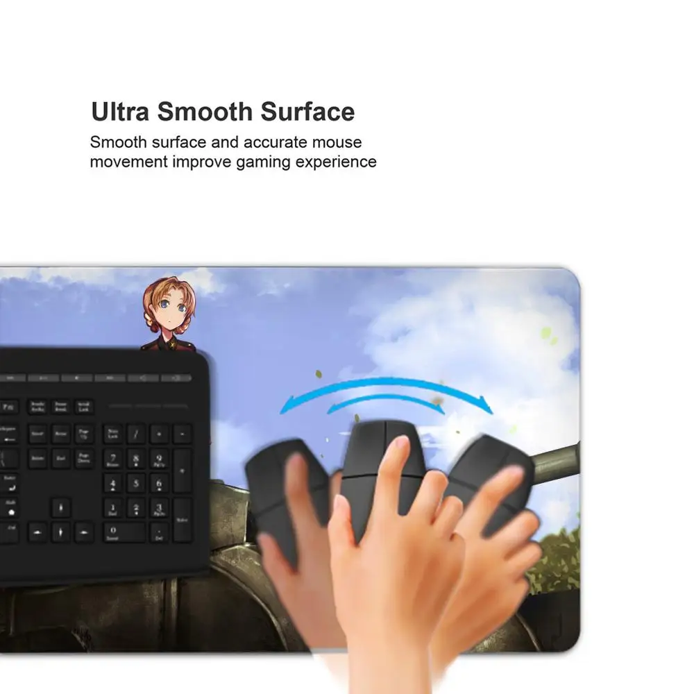 لوحة ماوس كلاسيكية للفتيات من الرسوم المتحركة وبانزر للكمبيوتر المحمول والألعاب والمكتب وواقي المعصم ولوحة مفاتيح غير قابلة للانزلاق