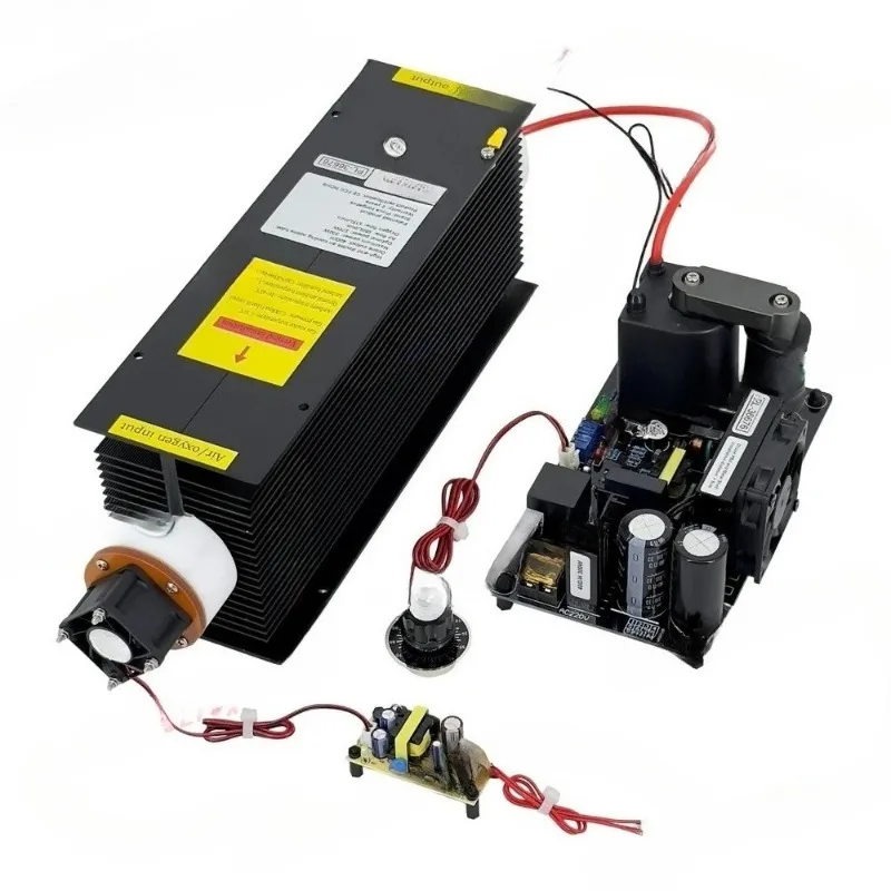High End 40g/h 300w 10kHz Adjustable Black Quartz Tube Dual Air-cooled Ozone Generator Kit for Water Treatment System Ozone