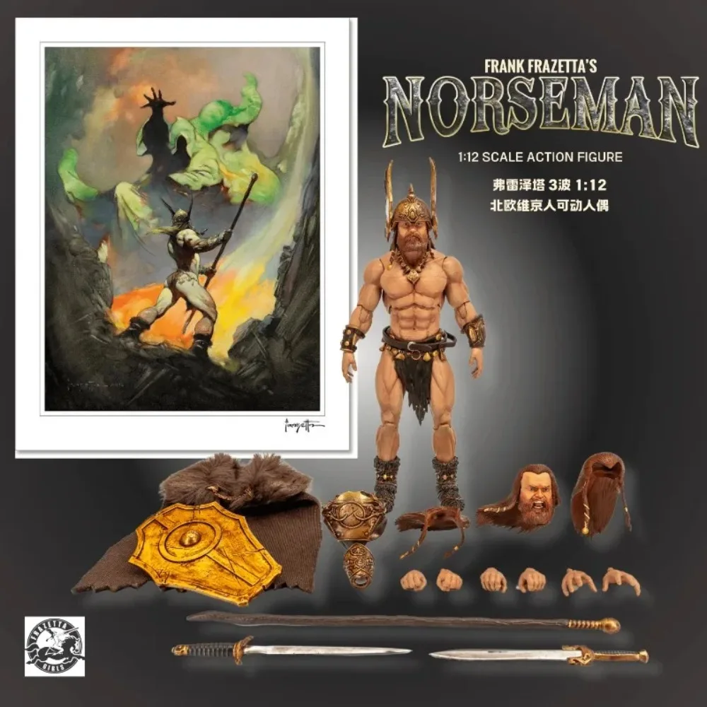 

In Stock Frazettagirl 1/12 Nordic Vikings Scale Action Figure Nordic Vikings Frank Frazetta Norseman Collection Model Toys Gifts