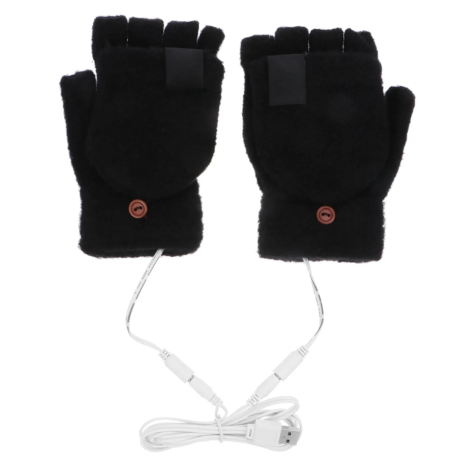 

1Pair USB Electric Heated Gloves Half Finger Design Thermal Winter Warm Gloves for Writing Typing Gaming Driving
