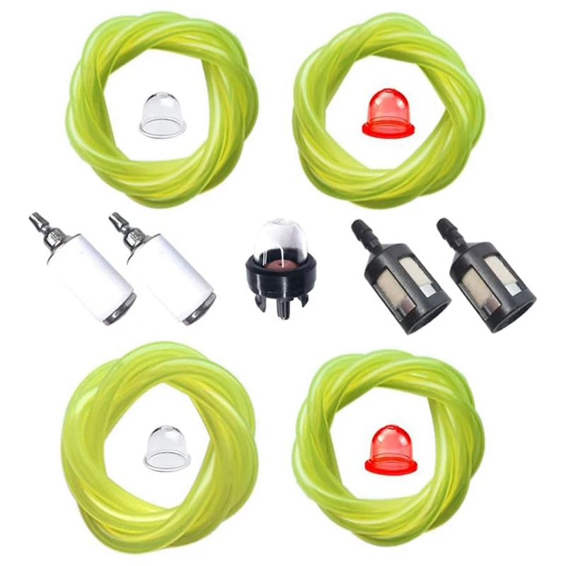 Line Gas Hose Tube for Common 2-Cycle Small Engines Primer Bulb Filter Chainsaw String Trimmer Blower Repair Kit [59petr]