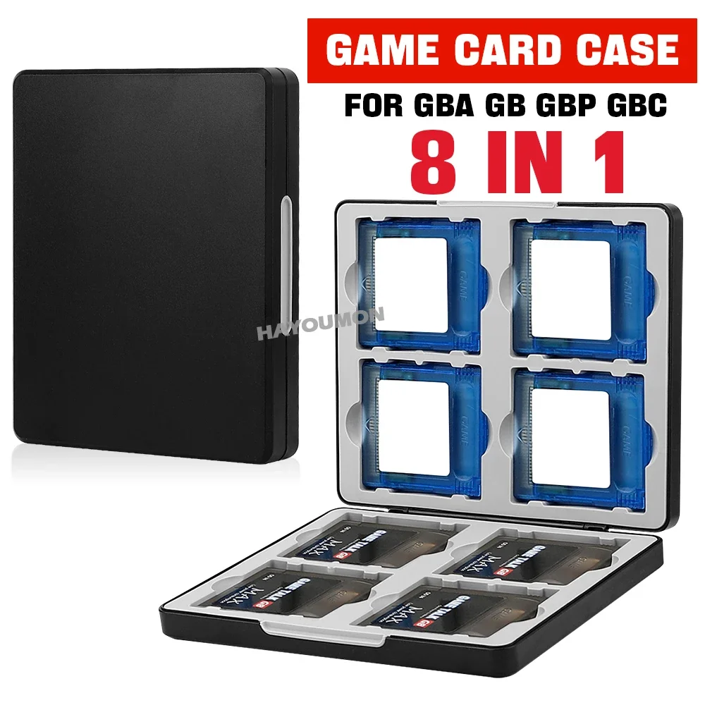 Caja de Almacenamiento Portátil 8 en 1 para Tarjetas de Juego GBA/GB/GBP/GBC, Magnética, a Prueba de Polvo y Anti-caídas, Accesorios para Consola de Juegos