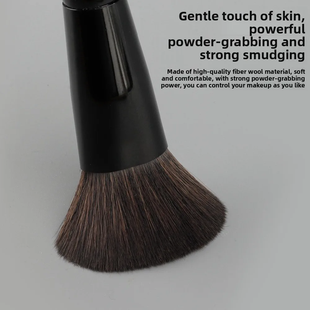 Pennello per trucco a doppia testa 2 in 1 Pennello per fard Correttore Evidenziatore Pennelli per polvere Pennello per sfumare Pennello per contorni Strumenti per trucco di bellezza