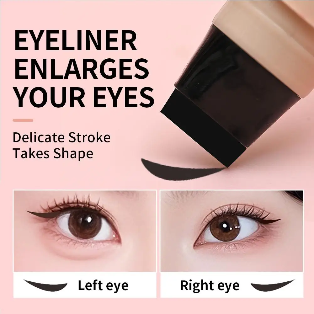 1 pz penna per timbro eyeliner sinistra destra timbro penna monopezzo pigro impermeabile per eyeliner timbro cosmetici per trucco ad asciugatura rapida