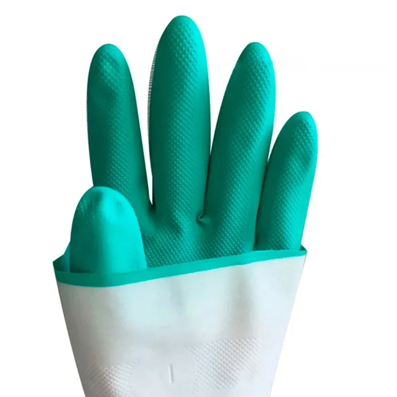 Nitrile Cleaning Protective Gloves Chemical Resistant Gloves Waterproof Reuseable Nitrile Rubber Household Industrial Gloves H9F