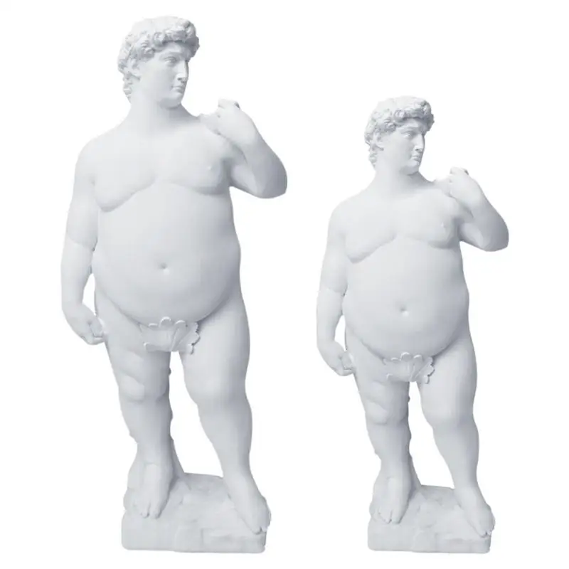 

Resin Fat David Statue 11x7x25cm Professional Casting Decorative Crafts Art Ornament Home Garden Aesthetic Decor