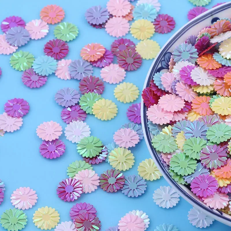 500g Kleine Gänseblümchen-Pailletten Matt 9mm Lose Pailletten für Hochzeitsdekoration/Bastelarbeiten Damen-Accessoires Pailletten – Detail 10