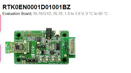 

RTK0EN0001D01001BZ Evaluation Board, G1D, RL78