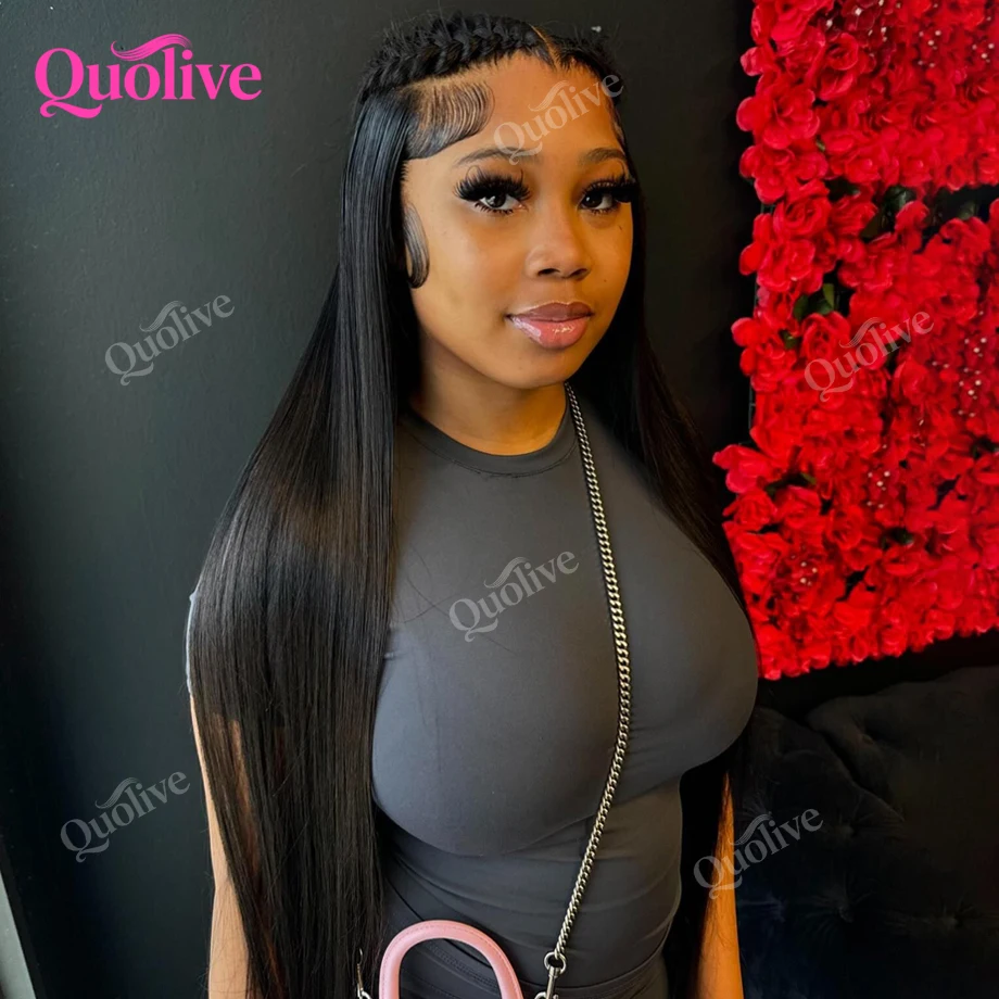 

30 40-дюймовые прямые парики из натуральных волос для чернокожих женщин 13x6 Hd Парик из натуральных волос на кружеве 13x4 Bone Прямой парик из натуральных волос на кружеве