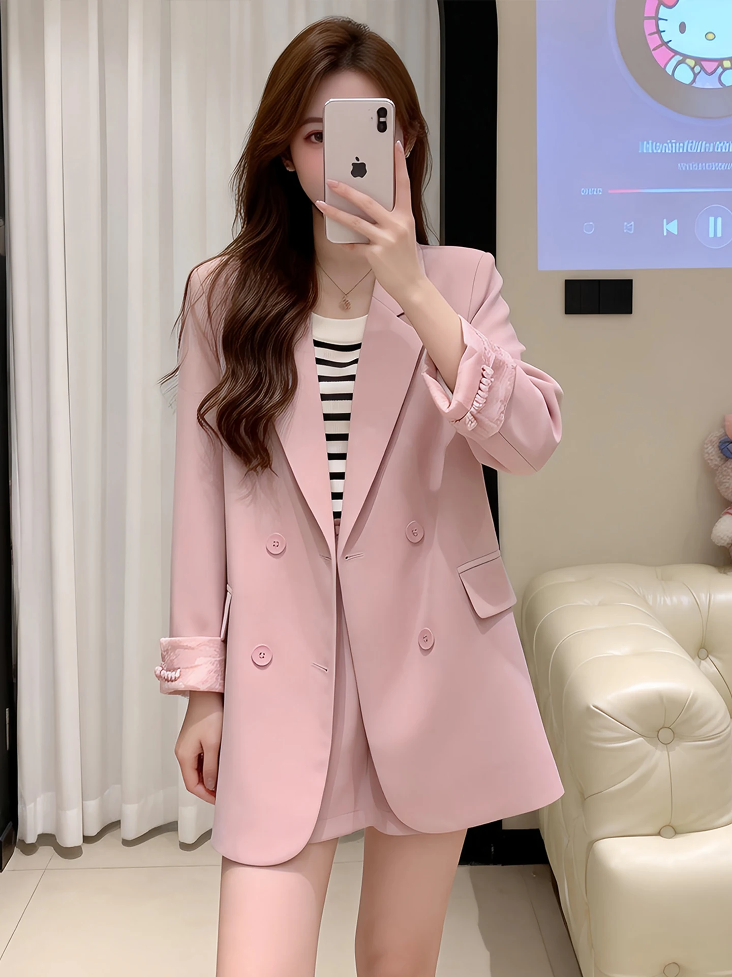 

Элегантный белый женский костюм в китайском стиле, весна-осень, новинка, свободный крой, на пуговицах, средней длины, в национальном стиле, верхняя одежда