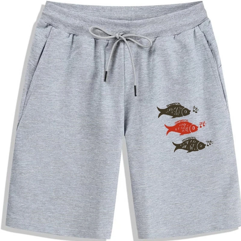 

Мужские шорты Fish Group, крутые мужские повседневные белые крутые музыкальные любовники Фишера, крутые индивидуальные племенные тату, крутые 100% хлопковые чистые хлопковые шорты
