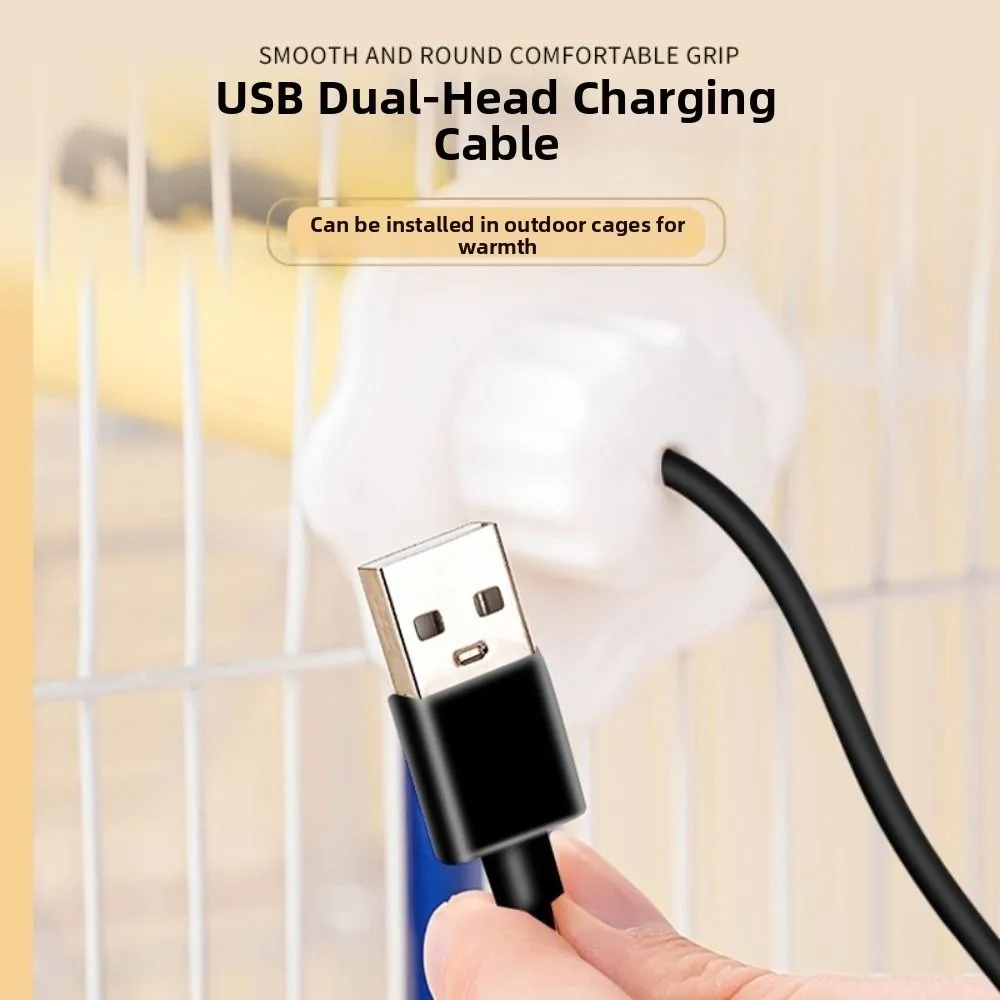 

Non-slip USB Heated Bird Perch Comfortable Grip Easy To Install Cockatiel Standing Pole Sectional Heat Rounded Safe Edges