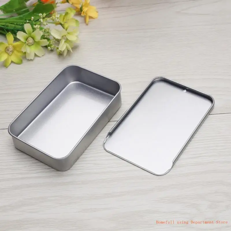 

2 Pieces Slide Lid Iron Boxes Accessory for Convenient Items Organization