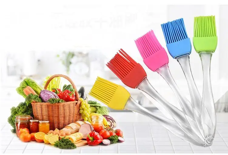 500pcs Multi Color Silicone Basting Pastry Brush Oil Brushes for Cake Bread Butter Baking Safety Bbq Barbeque Tools Wholesale