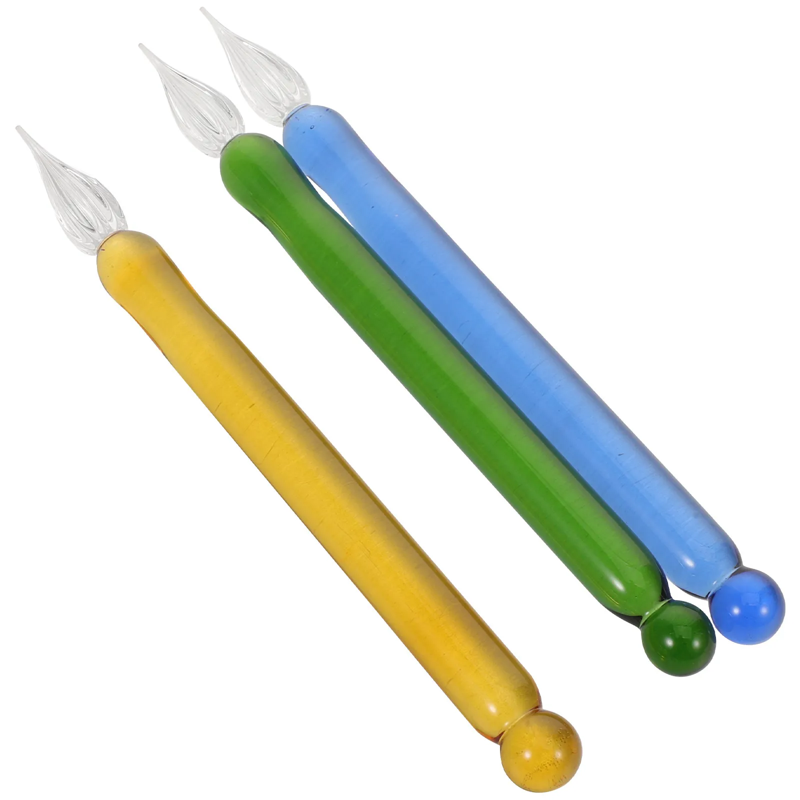 

Набор из 3 хрустальных стеклянных ручек-кистей с гладким эргономичным дизайном для письма, рисования, живописи, каллиграфии, для студентов, учителей, творческих людей