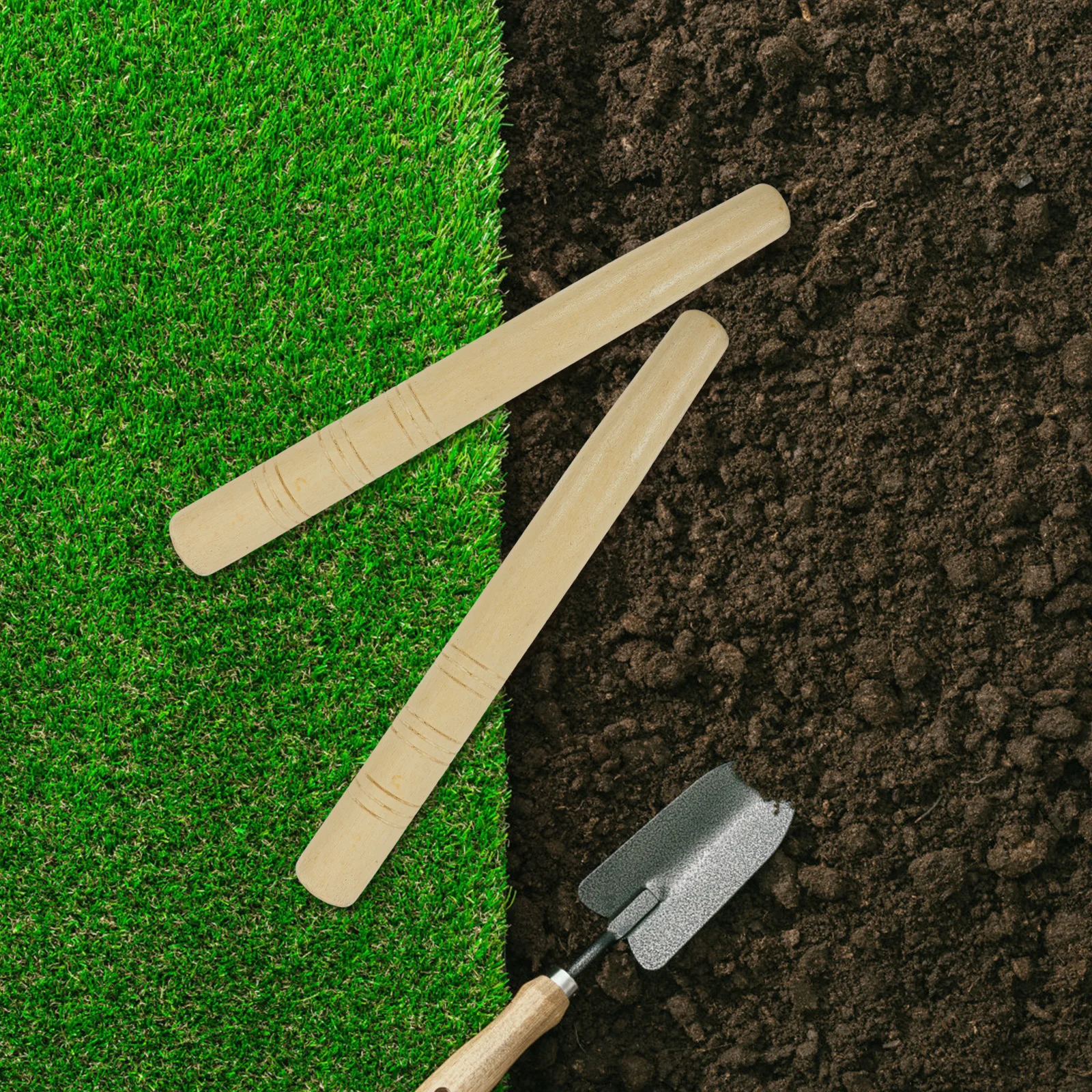 

5pcs Wooden Farm Tool Handles Hardwood Shovel Hoe Garden Durable Lightweight Ergonomic Design Efficient Easy Install Operate