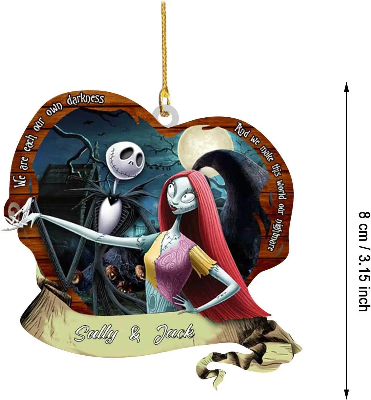 Hot Disney Movie Il pesadilla prima di Natale Sally Jack Decorazione dell'albero di Natale Ciondolo appeso in acrilico Giocattoli adorabili per bambini