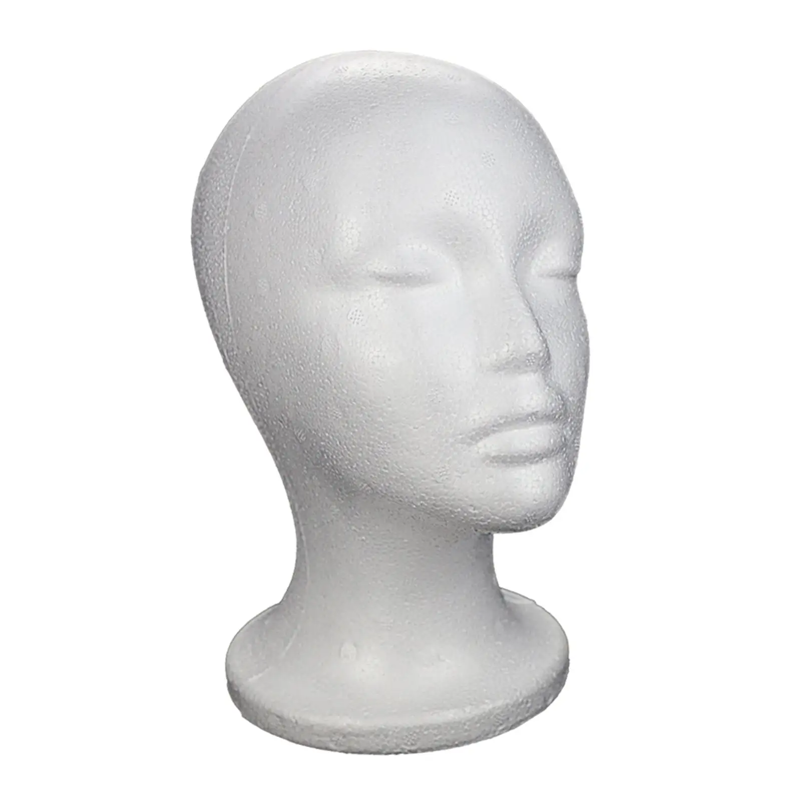 Female Foam Mannequin Head Hat Caps Wig Display Holder Accessories Fashion Jewelry Glasses Display Stand White Lightweight