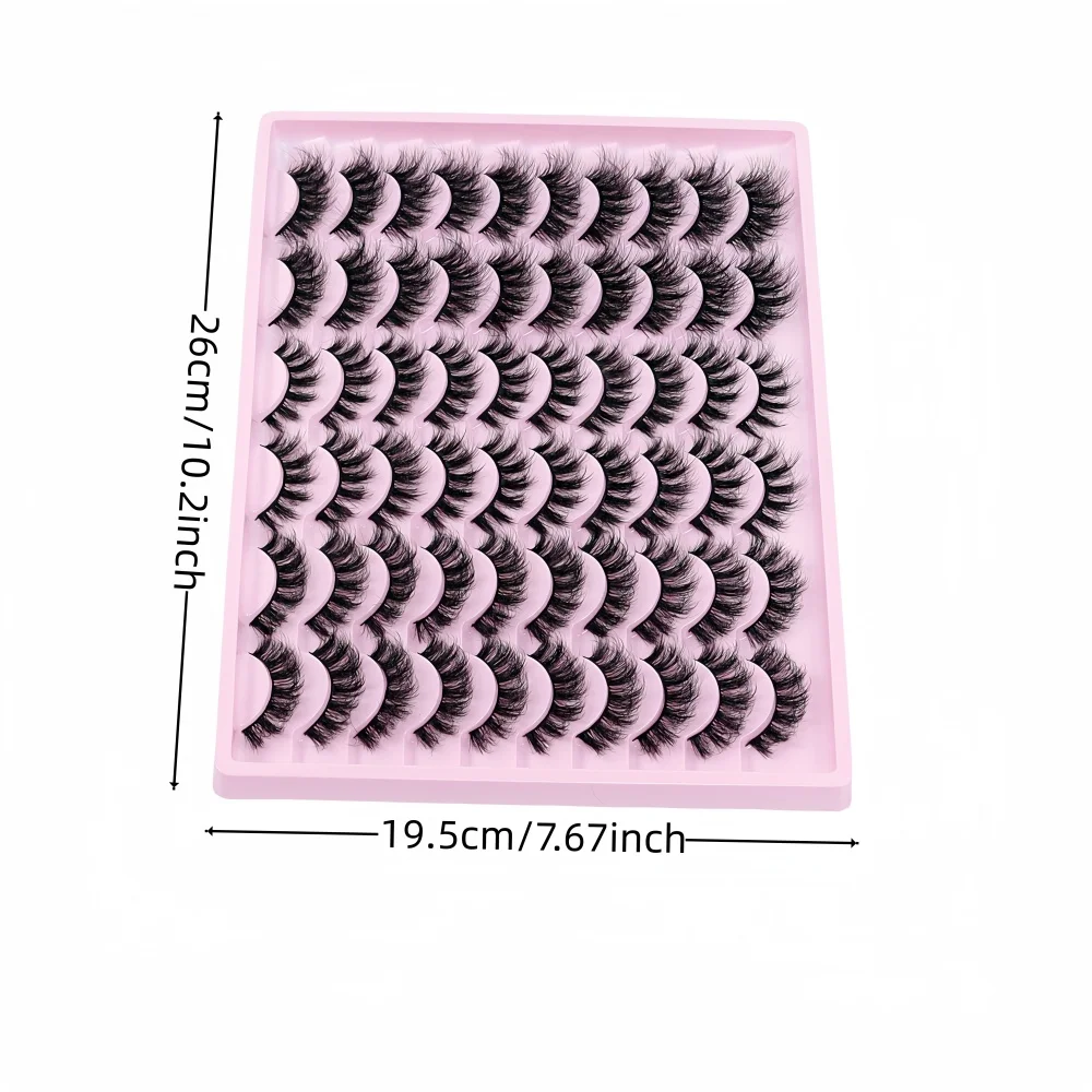 30 زوجًا من الرموش الصناعية الرقيقة الفاخرة ذات عين القطة 5D -3 تأثيرات عين القطة 5D - من المينك الاصطناعي السميك، قابلة لإعادة الاستخدام #5
