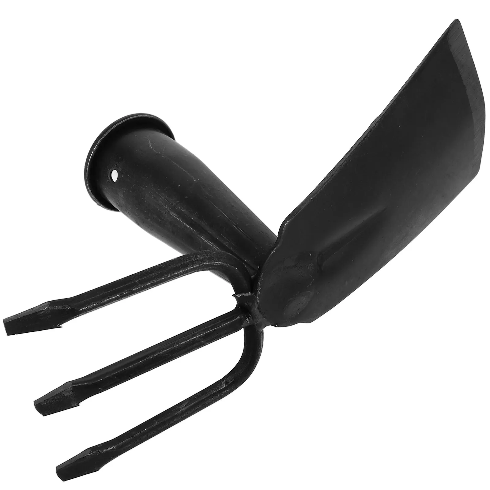 Garden Hoe and Rake Dual Function Carbon Steel Weeding Cultivator for Flowers Vegetables Lawn Soil Loosening 7.5cm Ergonomic