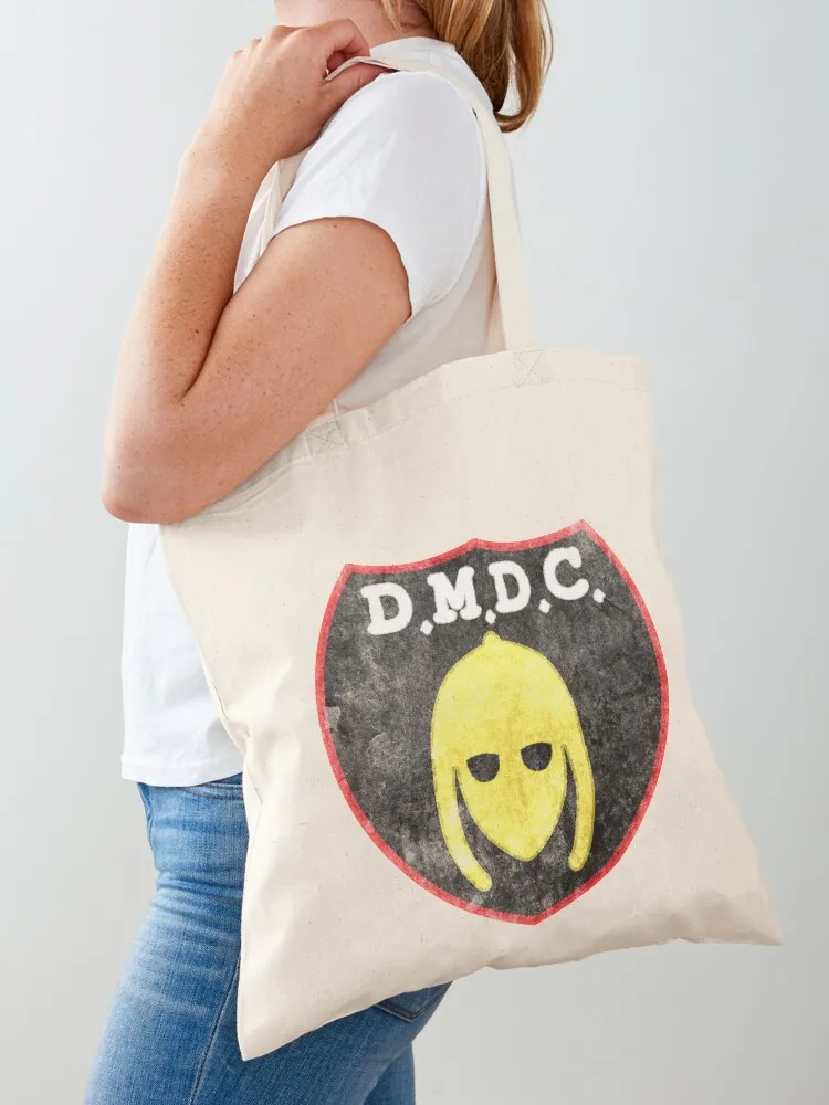 Значок DMDC для искателей сокровищ - Сумка-шоппер с эффектом состаренности, настраиваемая сумка-шоппер, тканевая сумка, многоразовые сумки для покупок.