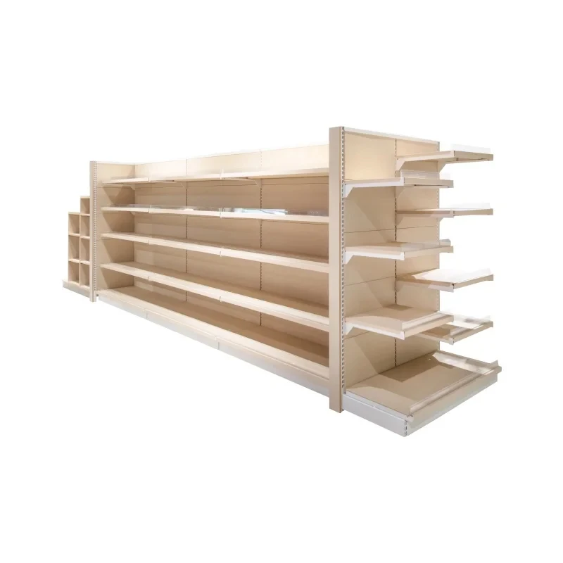 custom.Gondola Shelving Heavy Duty Grid Shelf Metal Supermarket Grocery Convenience Anti-corrosion Powder-coated Multifunc