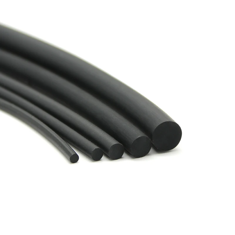 1M Fluorine Rubber Solid Strip Diameter 2/2.5/3/3.5/4/4.5/5/5.3/5.5/5.7/6/6.5/7/7.5/8mm~15 mm O-Ring Bar Seal Not Foaming Black