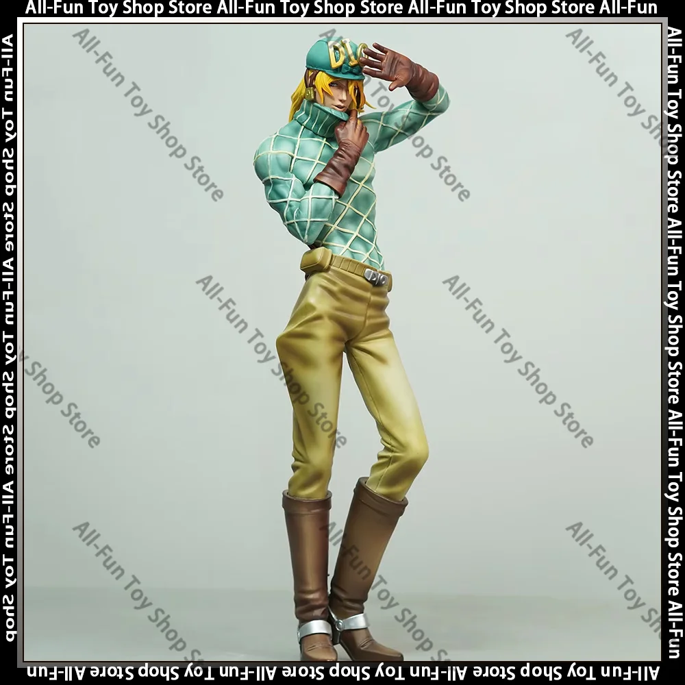 33cm Jojo Bizarre Adventure Diego Brando Figures Steel Ball Run Anime Figurine Dio Logo Cap Collectible Model Shelf Decoration
