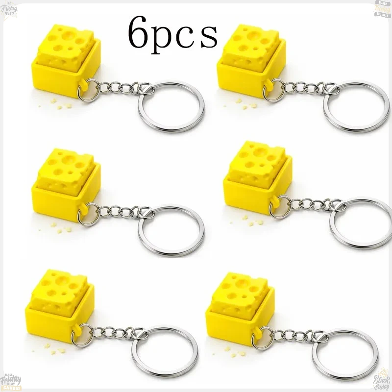 

@@Mini Cheese KeyChain Keyboard Stress Relief Fidget Button Cheese Keycap Fidget Clicker Keyboard Keychain Pendant Finger Toys