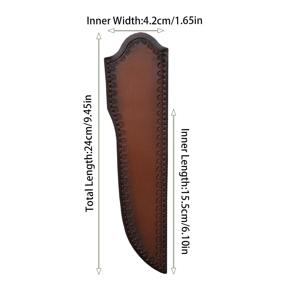 25.5 CM Fixed Blade Knife Holder First Layer Cowhide Scabbard Universal Knife Cover Holsters Diy for Hunting Knife Case Leather