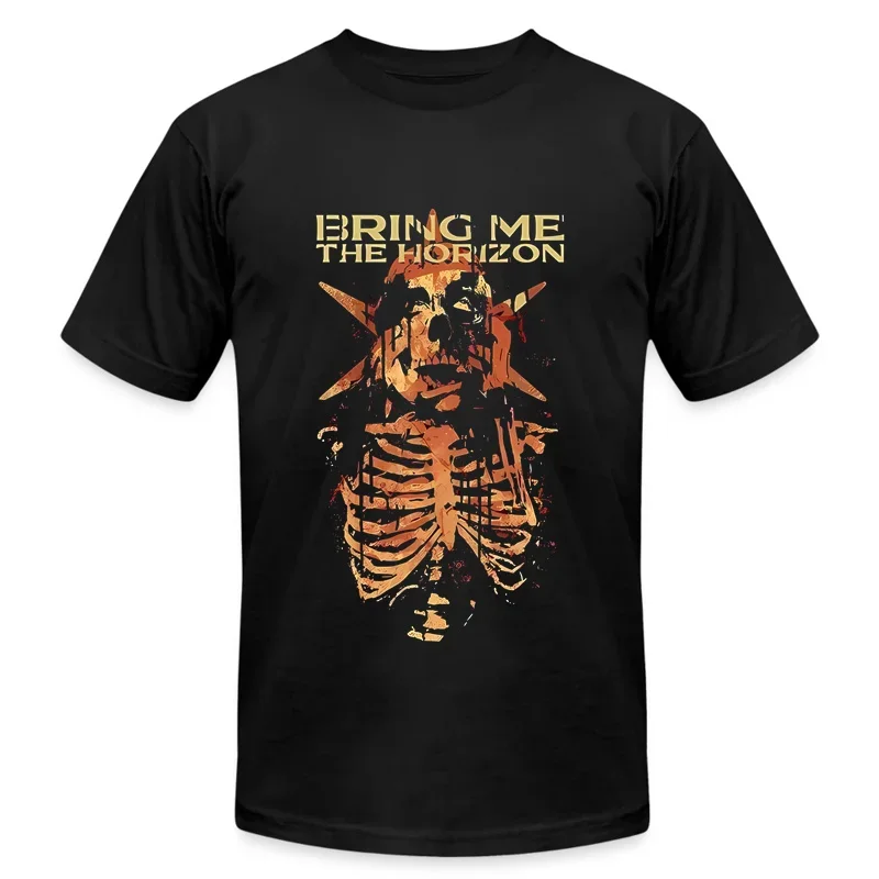 

2025 Men T Shirt Casual Bring Me The Horizon Skull Muss T-shirt Graphic Summer Short Sleeves 100% Cotton S-3XL