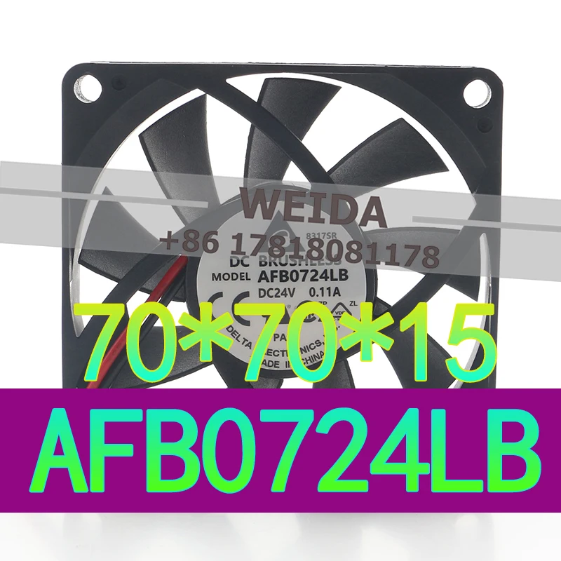 7CM Delta 24V 0.11A AC EC 7015 Double ball frequency converter Medical Instrument AFB0724LB Cooling fan