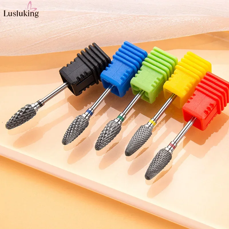 Tungsten Carbid Nail Drill Bits Electric Manicure Drill Accessory Milling Cutters for Nail Gel Polish Remover Nail Tools files