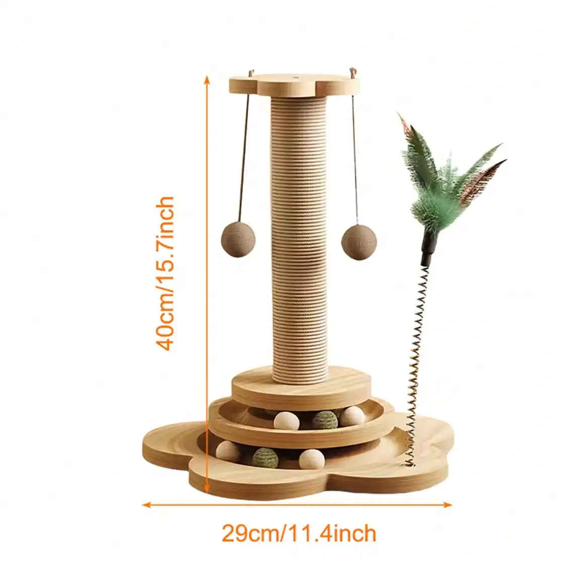 Wooden Multi-Level Cat Activity Tower 2